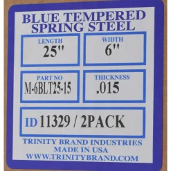 6" Wide x 25" Long x 0.015" Thick, Spring Steel Sheet