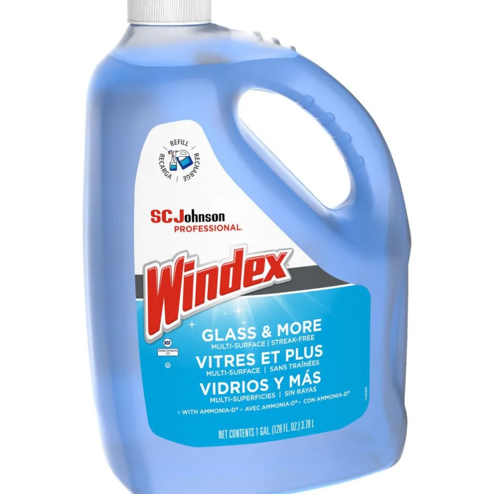 Windex Glass & More Multi-Surface, Streak-Free Cleaner Gallon Refill