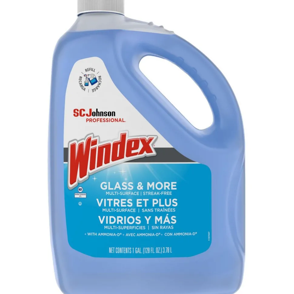 Windex Glass & More Multi-Surface, Streak-Free Cleaner Gallon Refill