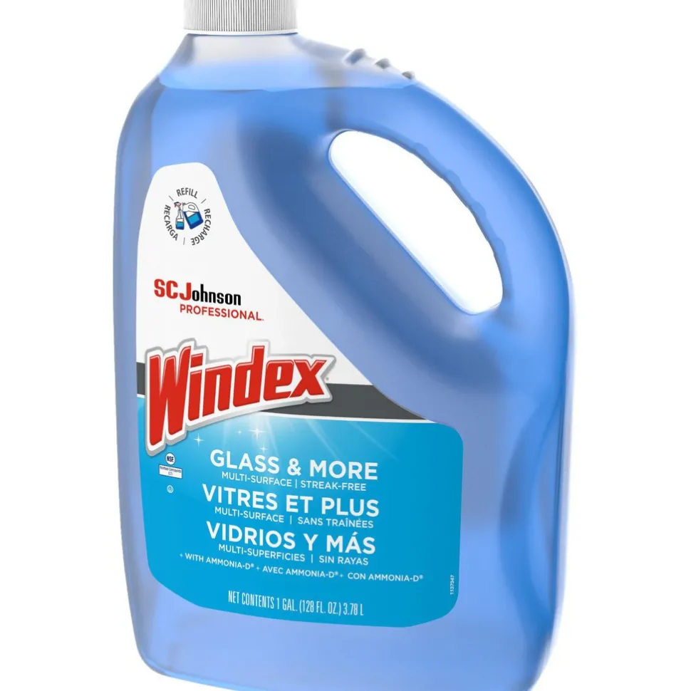 Windex Glass & More Multi-Surface, Streak-Free Cleaner Gallon Refill