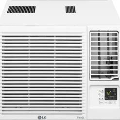 Window with Electric Heat Air Conditioner: 7600 BTU, 115V, 6.3A