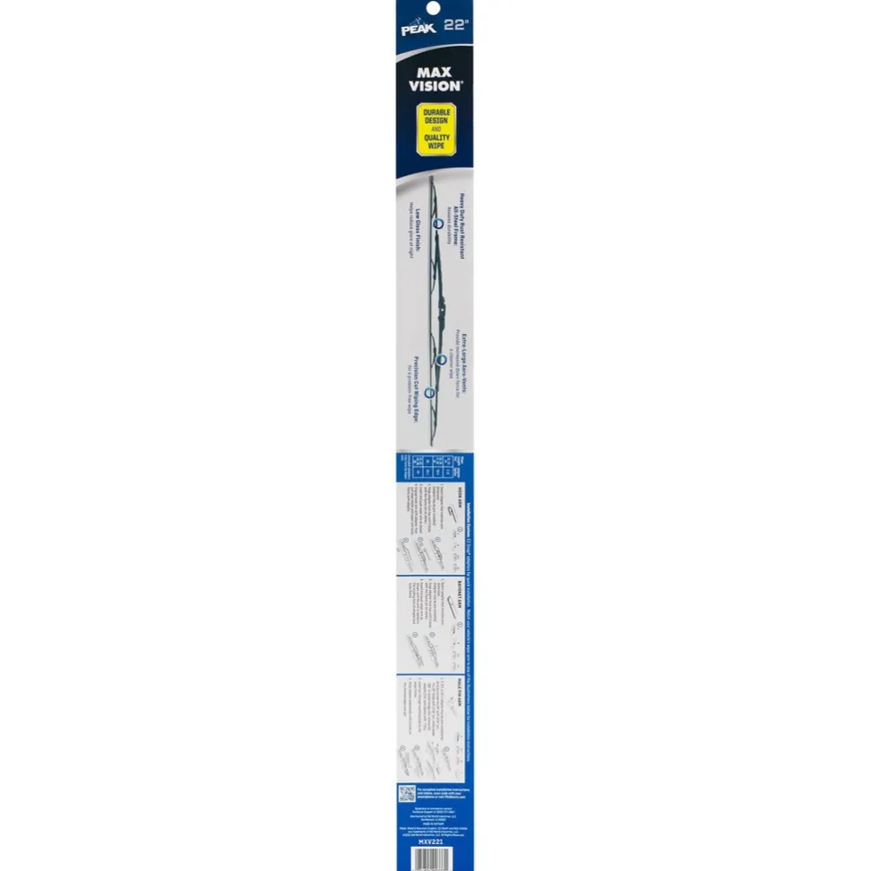 Windshield Wiper: 22.0000" Long, Metal (Frame) & Rubber