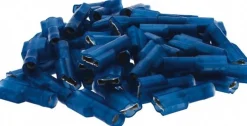 Wire Disconnect: Female, Blue, Nylon, 16-14 AWG, 1/4" Tab Width
