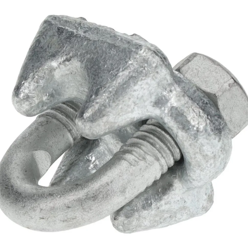 Wire Rope Clip: 3/16" Rope Dia, Forged Steel