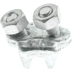 Wire Rope Clip: 1/4" Rope Dia, Forged Steel