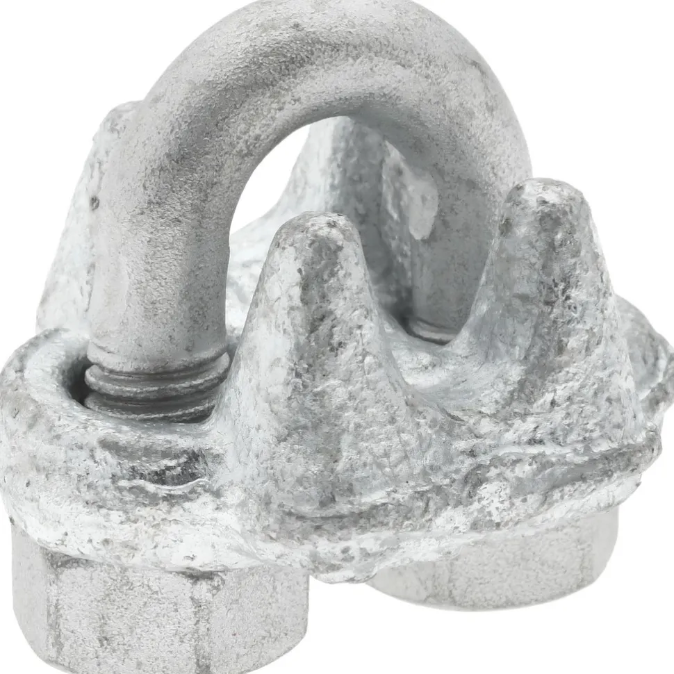 Wire Rope Clip: 1/4" Rope Dia, Forged Steel