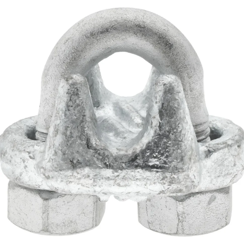 Wire Rope Clip: 1/4" Rope Dia, Forged Steel