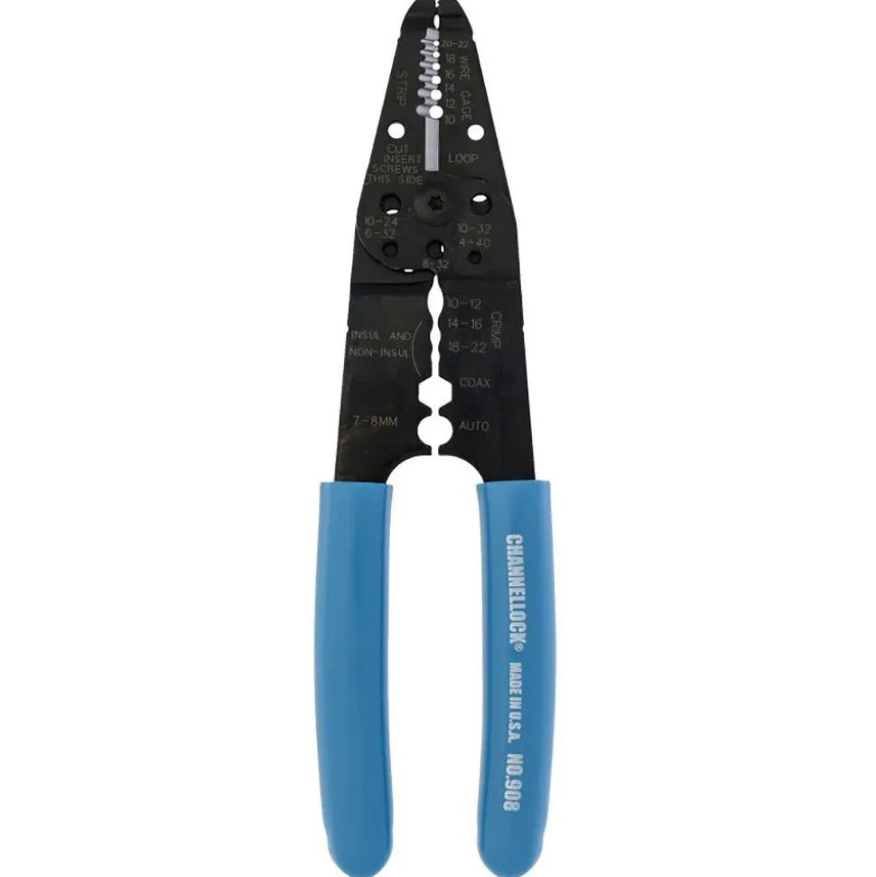 Wire Stripper: 22 AWG to 10 AWG Max Capacity