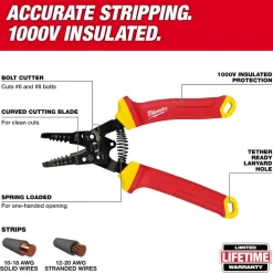 Wire Stripper & Cutter, 1000V, Insulated, 10-20 AWG