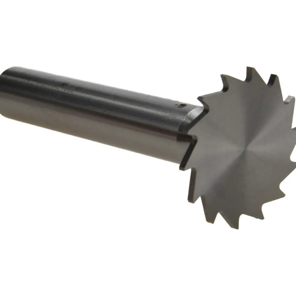 Woodruff Keyseat Cutter: 1-1/4" Cut Dia, 1/16" Cut Width, 1/2" Shank Dia, Straight Tooth