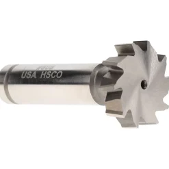 Woodruff Keyseat Cutter: 1" Cut Dia, 1/4" Cut Width, 1/2" Shank Dia, Staggered Tooth