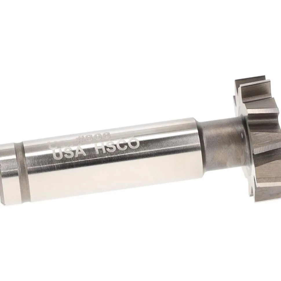 Woodruff Keyseat Cutter: 1" Cut Dia, 1/4" Cut Width, 1/2" Shank Dia, Staggered Tooth