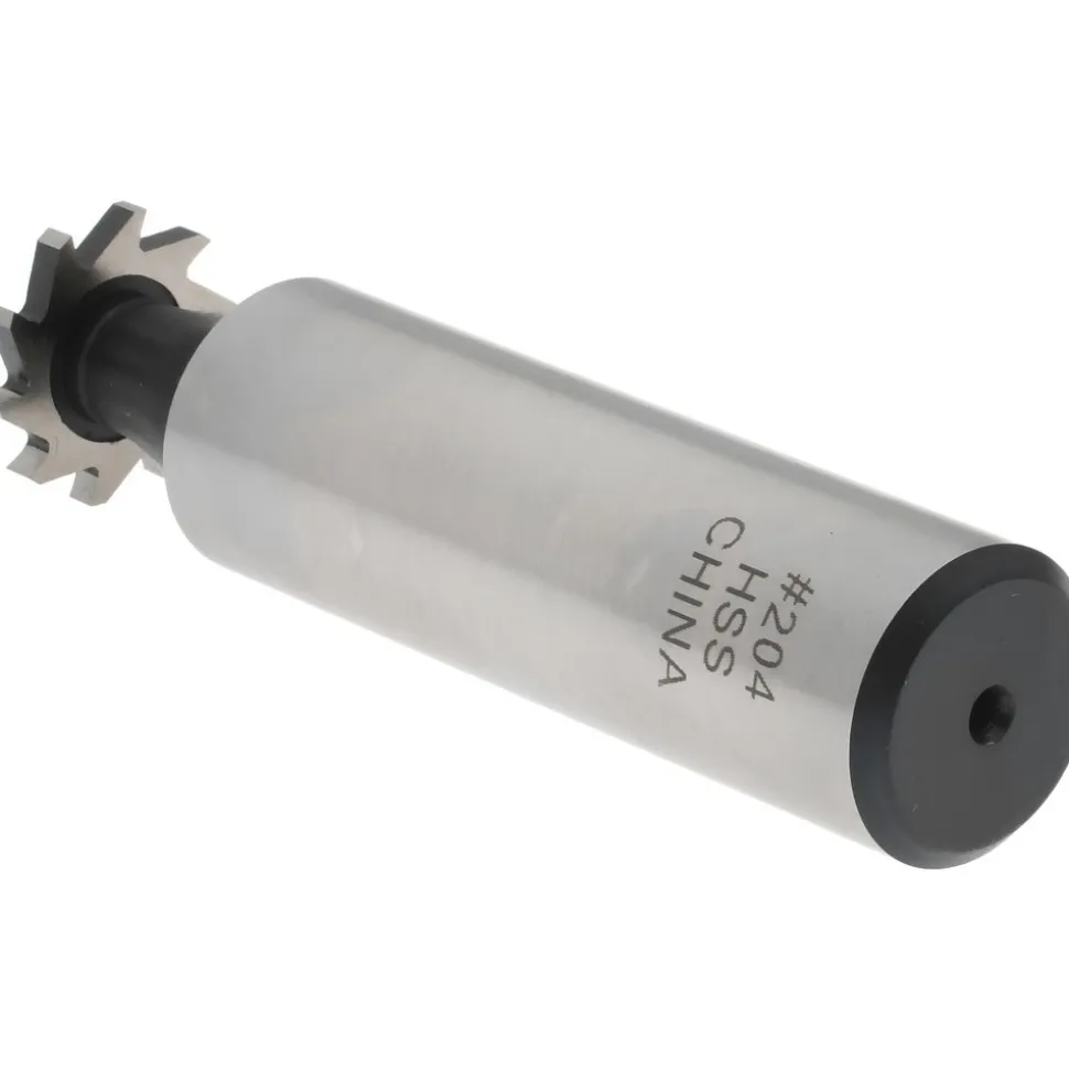 Woodruff Keyseat Cutter: 1/2" Cut Dia, 1/16" Cut Width, 1/2" Shank Dia, Straight Tooth