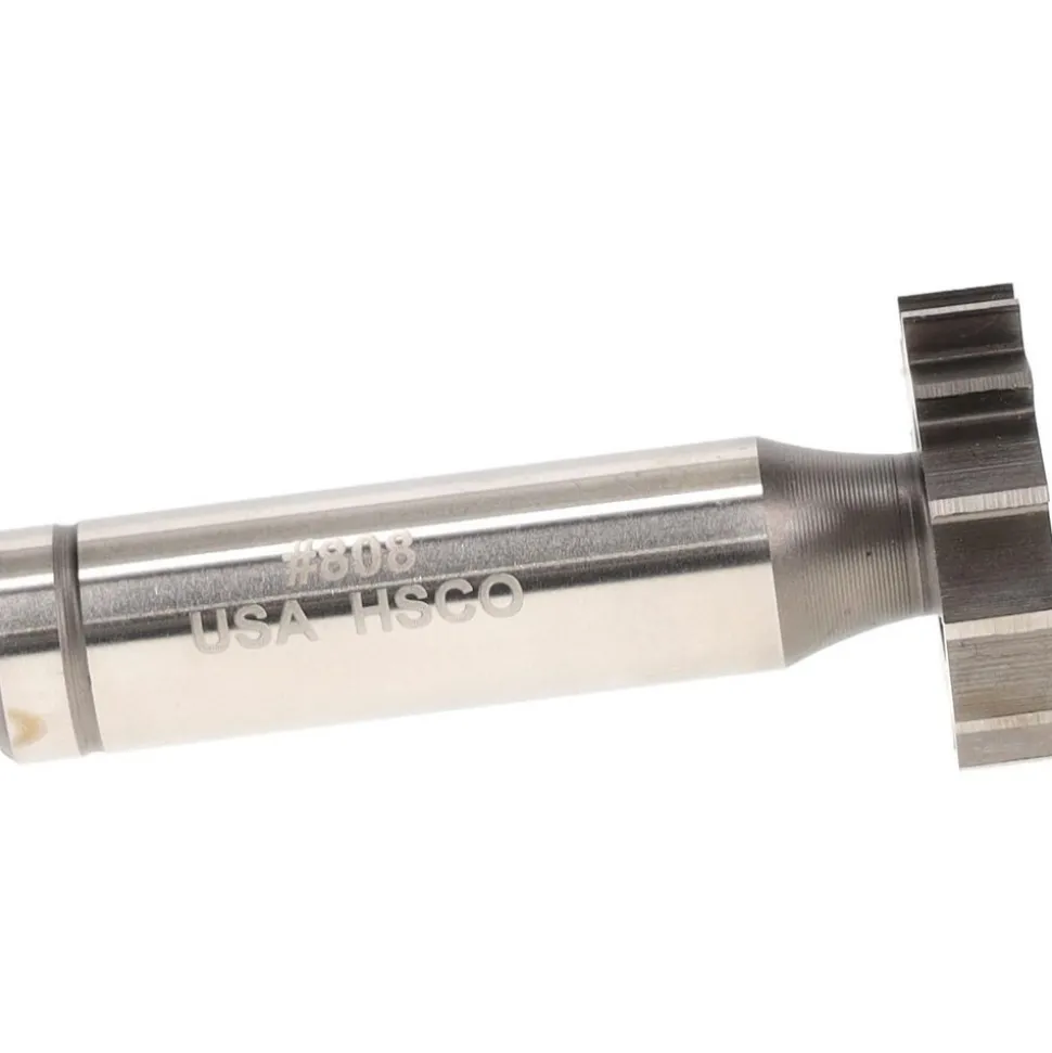 Woodruff Keyseat Cutter: 1" Cut Dia, 1/4" Cut Width, 1/2" Shank Dia, Straight Tooth