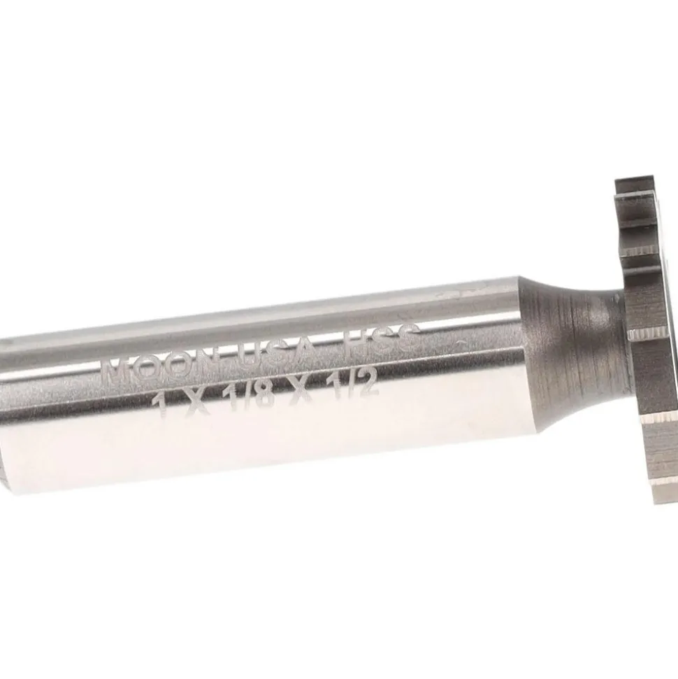 Woodruff Keyseat Cutter: 1" Cut Dia, 1/8" Cut Width, 1/2" Shank Dia, Straight Tooth