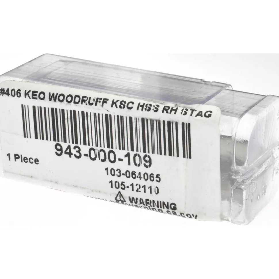 Woodruff Keyseat Cutter: 3/4" Cut Dia, 1/8" Cut Width, 1/2" Shank Dia, Staggered Tooth