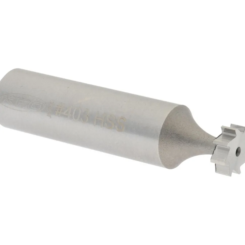 Woodruff Keyseat Cutter: 3/8" Cut Dia, 1/8" Cut Width, 1/2" Shank Dia, Straight Tooth