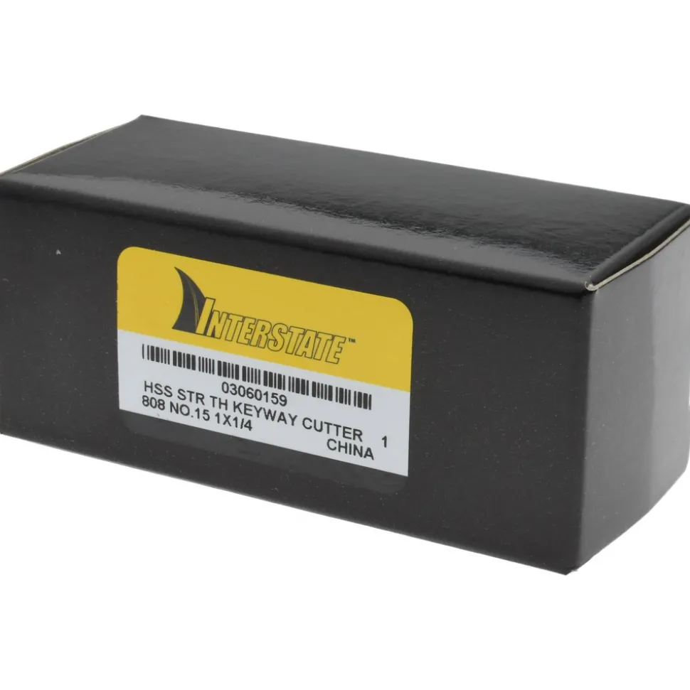 Woodruff Keyseat Cutter: 1" Cut Dia, 1/4" Cut Width, 1/2" Shank Dia, Straight Tooth