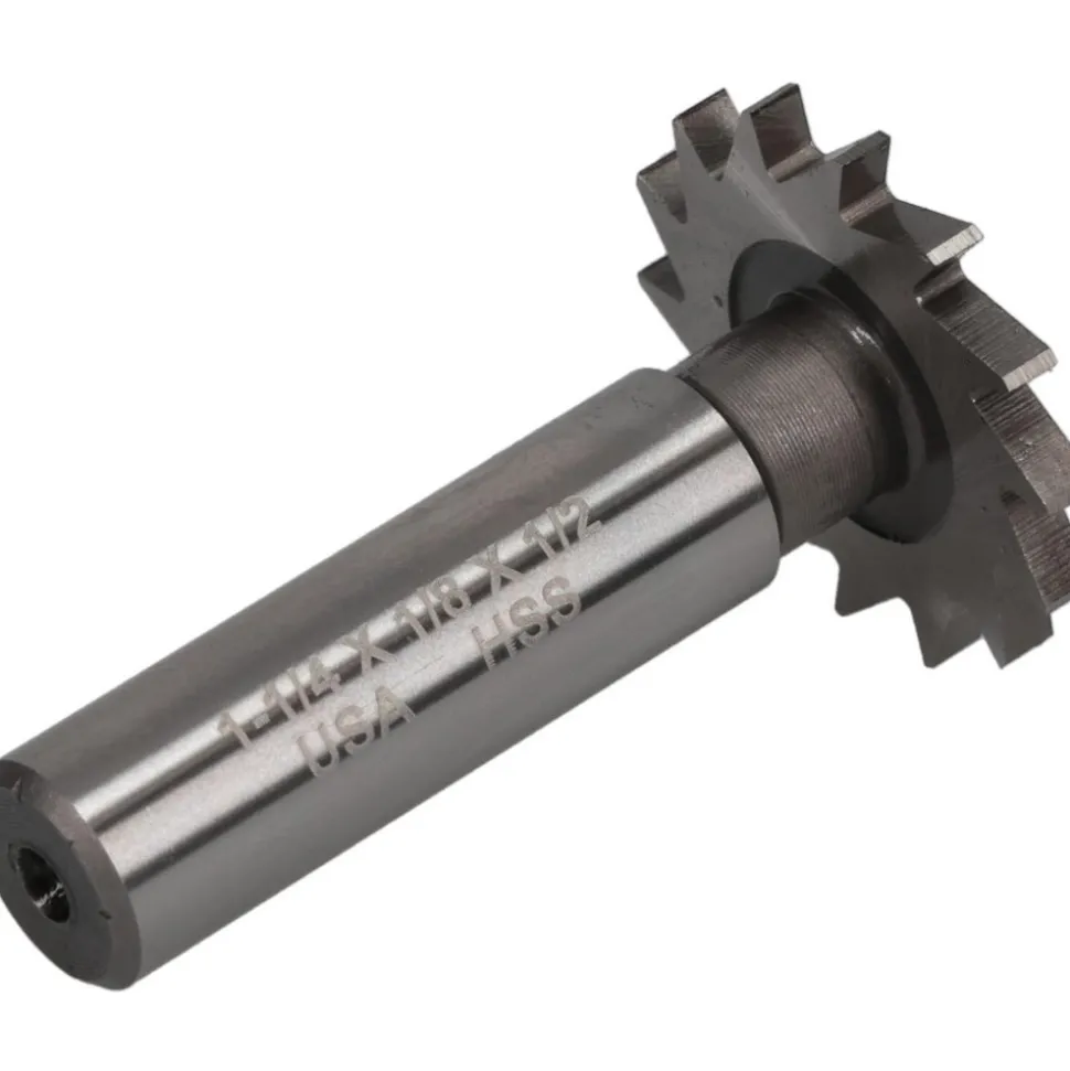 Woodruff Keyseat Cutter: 1-1/4" Cut Dia, 1/8" Cut Width, 1/2" Shank Dia, Straight Tooth