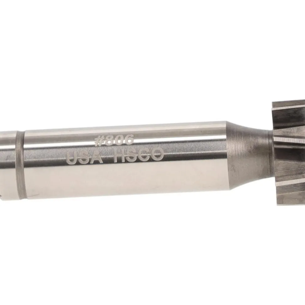 Woodruff Keyseat Cutter: 3/4" Cut Dia, 1/4" Cut Width, 1/2" Shank Dia, Staggered Tooth