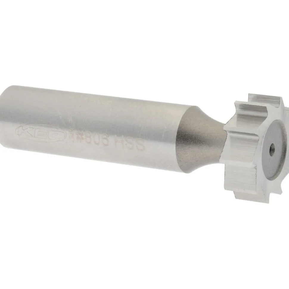 Woodruff Keyseat Cutter: 3/4" Cut Dia, 1/4" Cut Width, 1/2" Shank Dia, Straight Tooth