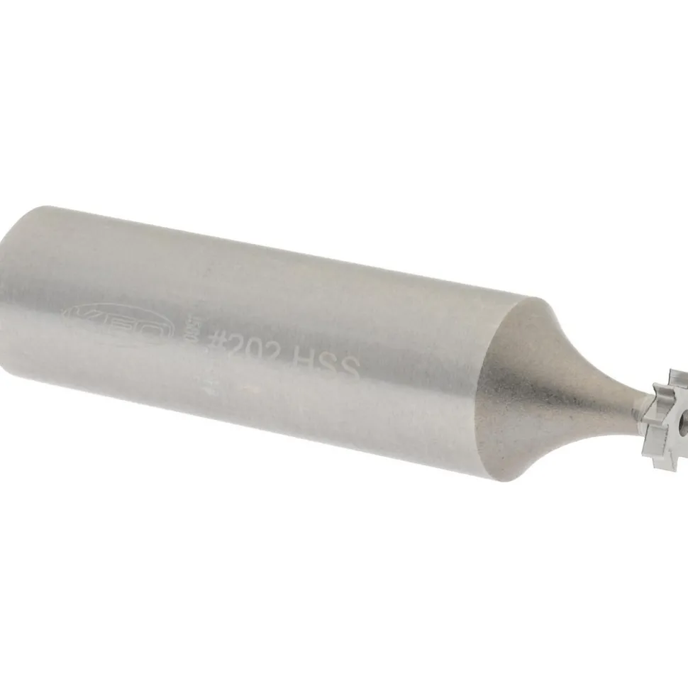 Woodruff Keyseat Cutter: 1/4" Cut Dia, 1/16" Cut Width, 1/2" Shank Dia, Straight Tooth