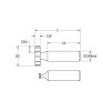 Woodruff Keyseat Cutter: 1" Cut Dia, 3/8" Cut Width, 1/2" Shank Dia, Straight Tooth