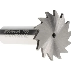 Woodruff Keyseat Cutter: 1-1/4" Cut Dia, 5/64" Cut Width, 1/2" Shank Dia, Straight Tooth