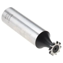Woodruff Keyseat Cutter: 3/8" Cut Dia, 1/16" Cut Width, 1/2" Shank Dia, Straight Tooth