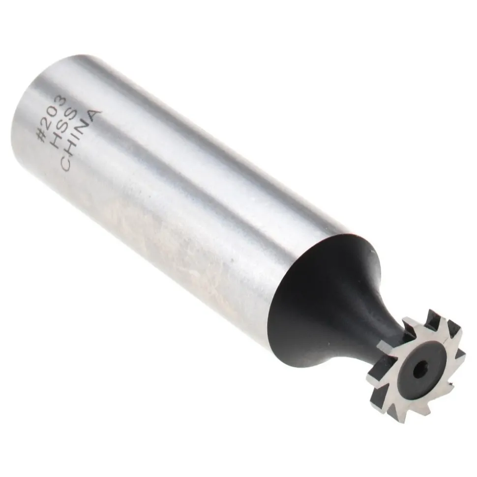 Woodruff Keyseat Cutter: 3/8" Cut Dia, 1/16" Cut Width, 1/2" Shank Dia, Straight Tooth