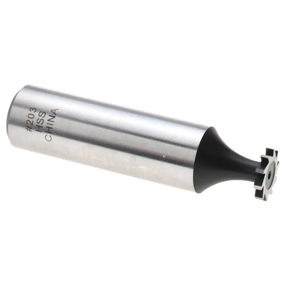 Woodruff Keyseat Cutter: 3/8" Cut Dia, 1/16" Cut Width, 1/2" Shank Dia, Straight Tooth