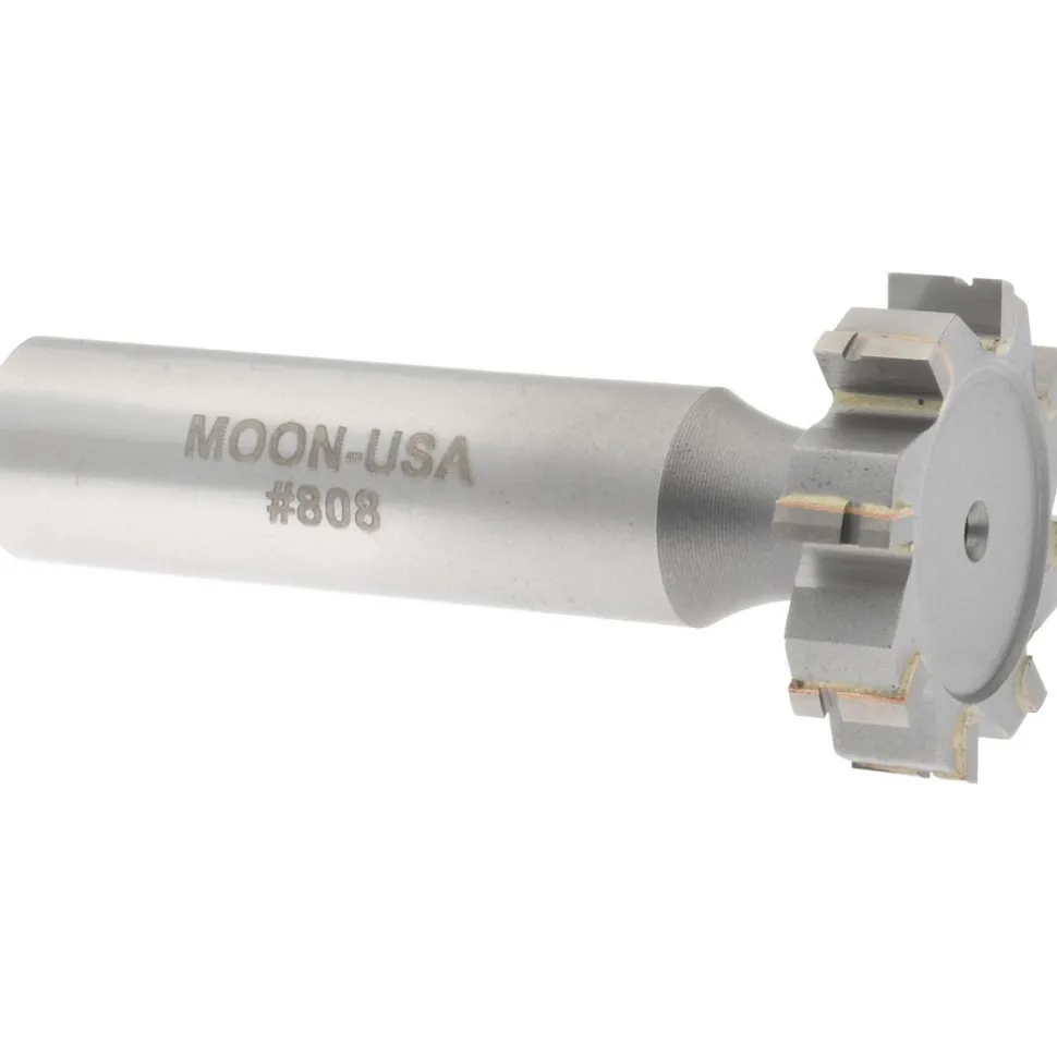 Woodruff Keyseat Cutter: 1" Cut Dia, 1/4" Cut Width, 1/2" Shank Dia, Straight Tooth