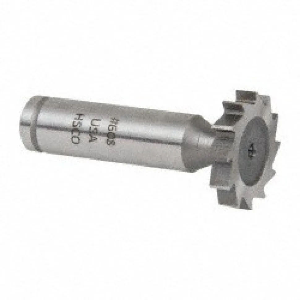 Woodruff Keyseat Cutter: 1" Cut Dia, 3/16" Cut Width, 1/2" Shank Dia, Straight Tooth