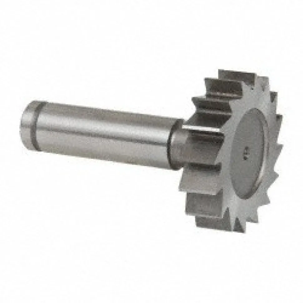 Woodruff Keyseat Cutter: 1-1/2" Cut Dia, 3/8" Cut Width, 1/2" Shank Dia, Straight Tooth