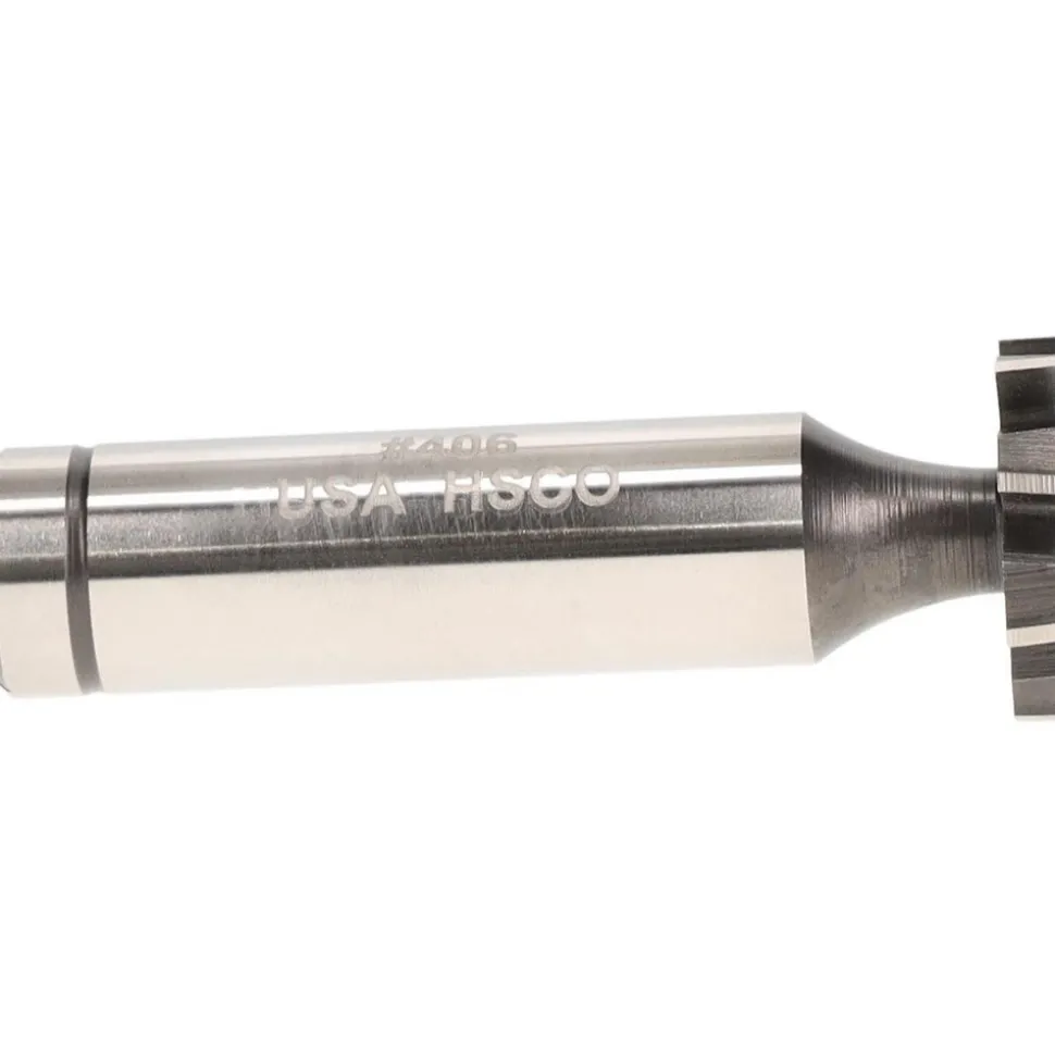 Woodruff Keyseat Cutter: 3/4" Cut Dia, 1/8" Cut Width, 1/2" Shank Dia, Staggered Tooth