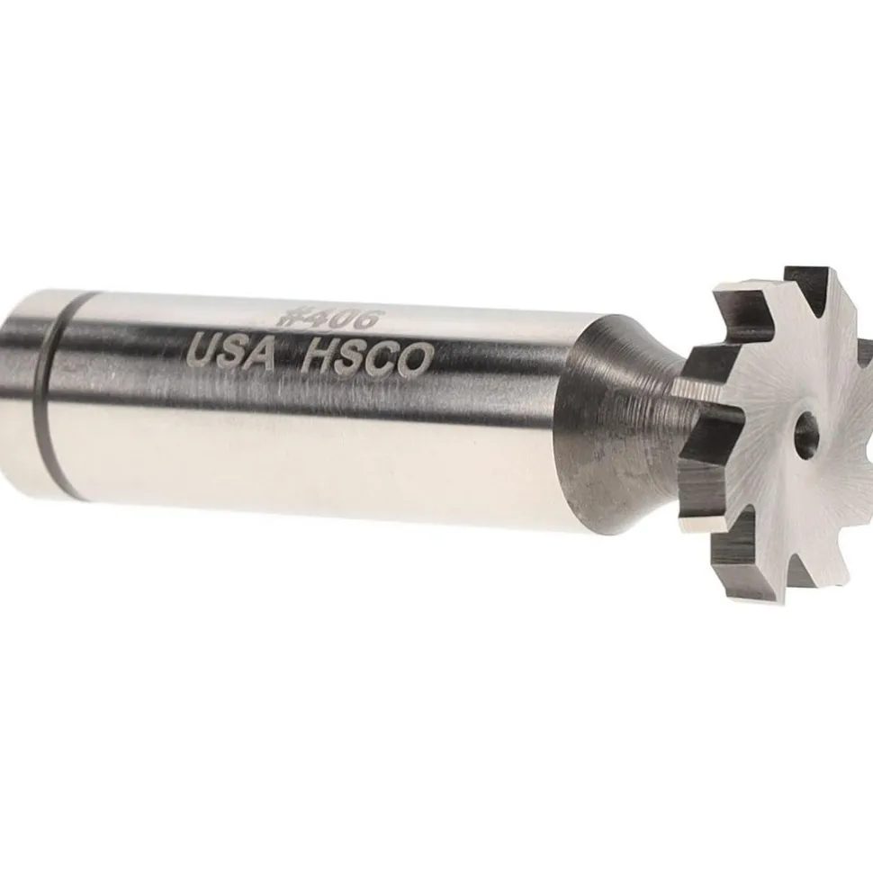 Woodruff Keyseat Cutter: 3/4" Cut Dia, 1/8" Cut Width, 1/2" Shank Dia, Staggered Tooth
