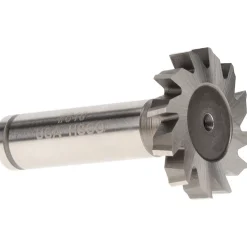 Woodruff Keyseat Cutter: 1-1/4" Cut Dia, 3/16" Cut Width, 1/2" Shank Dia, Staggered Tooth