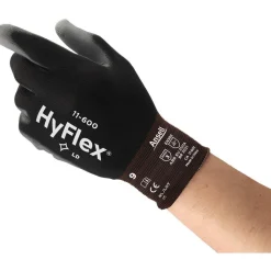 Work Gloves: 11-600, Size Large, Polyurethane-Coated, Nylon, Industrial