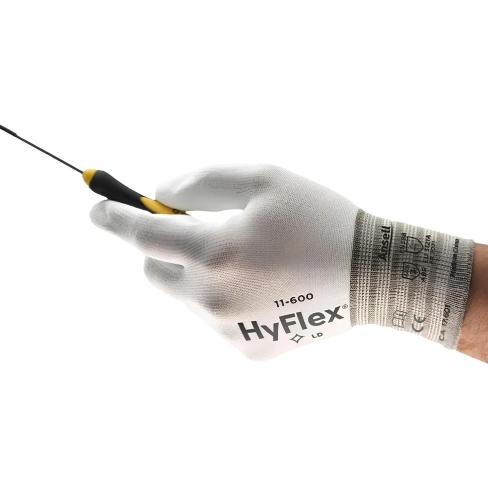 Work Gloves: 11-600, Size Large, Polyurethane-Coated, Nylon, Industrial