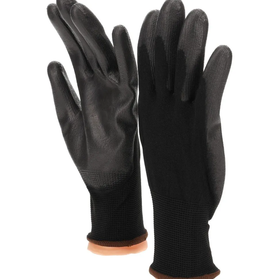 Work Gloves: Size Large, Nylon & Polyester Blend, General Purpose