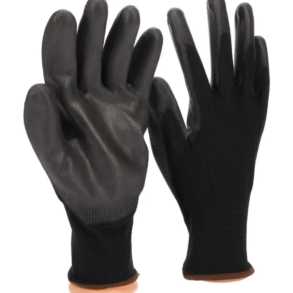 Work Gloves: Size Large, Nylon & Polyester Blend, General Purpose