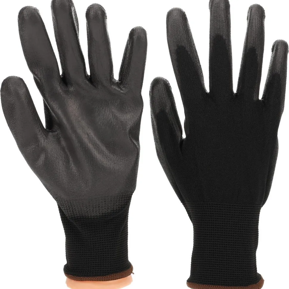 Work Gloves: Size Large, Nylon & Polyester Blend, General Purpose