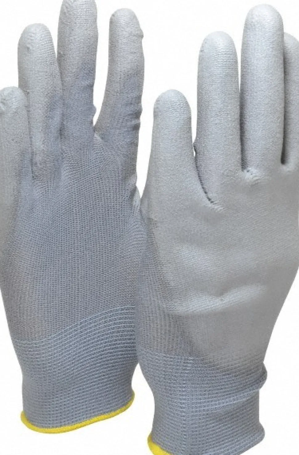 Work Gloves: Size Medium, Polyurethane-Coated, Nylon & Polyester Blend, General Purpose