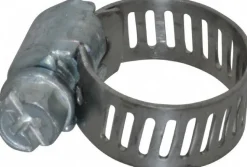 Worm Gear Clamp: Miniature Worm Drive, SAE 4, 5/16 to 5/8" Dia, Stainless Steel Band
