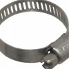Worm Gear Clamp: Miniature Worm Drive, SAE 12, 9/16 to 1-1/4" Dia, Stainless Steel Band