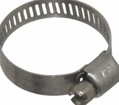 Worm Gear Clamp: Miniature Worm Drive, SAE 12, 9/16 to 1-1/4" Dia, Stainless Steel Band