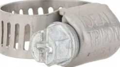 Worm Gear Clamp: Miniature Worm Drive, SAE 4, 5/16 to 5/8" Dia, Stainless Steel Band