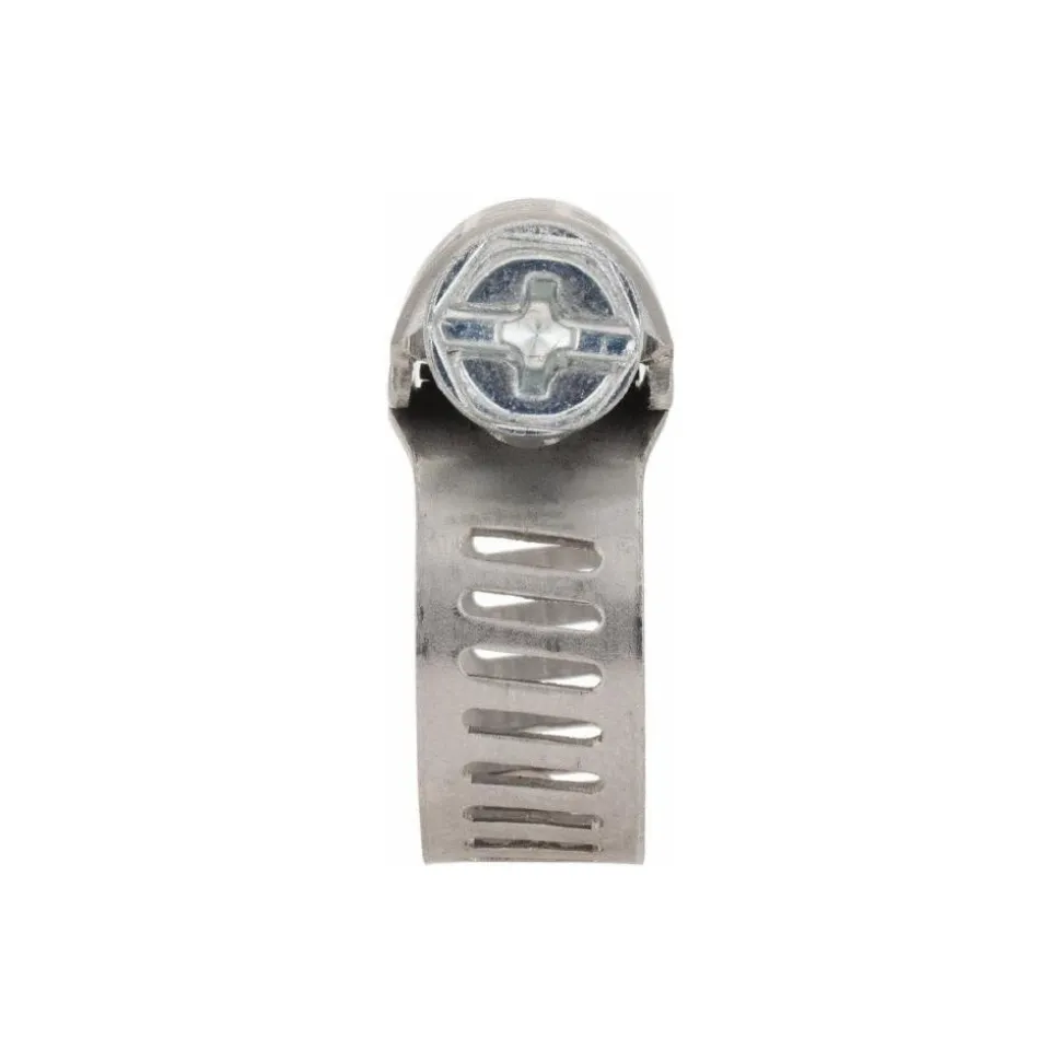 Worm Gear Clamp: Miniature Worm Drive, SAE 4, 5/16 to 5/8" Dia, Stainless Steel Band
