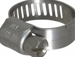 Worm Gear Clamp: Miniature Worm Drive, SAE 5, 5/16 to 11/16" Dia, Stainless Steel Band
