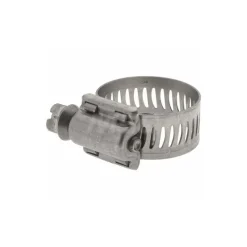 Worm Gear Clamp: Worm Drive, SAE 10, 9/16 to 1-1/16" Dia, Stainless Steel Band
